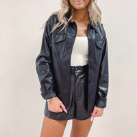 Bonnie Leather Shacket