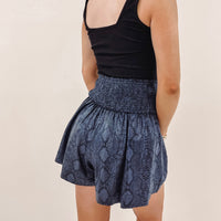 Navy Snakeprint Adair Shorts