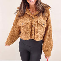 Maggie Teddy Cropped Jacket