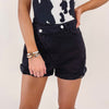 Asymmetric Black Shorts