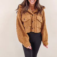 Maggie Teddy Cropped Jacket