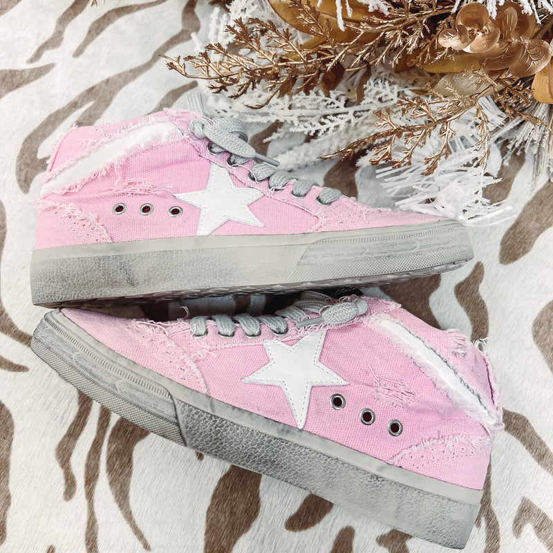 Pink Mid Top Sneakers