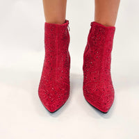 Cadyn Red Sparkle Booties