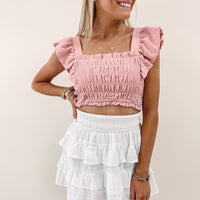 Sammy Smocked Crop Top