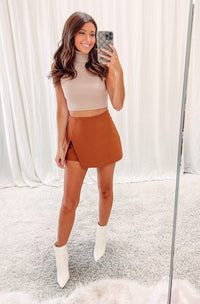 Brown Mini Skirt