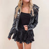 Black Liquid Leather Jacket