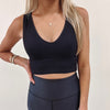 V- Neck Ribbed Seamless Brami