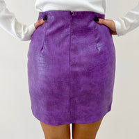 Purple Croc Skirt