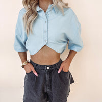 Denim Cropped Shirt