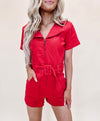 Gabby Romper - Red