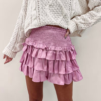 Carlie Pink Ruffle Skirt