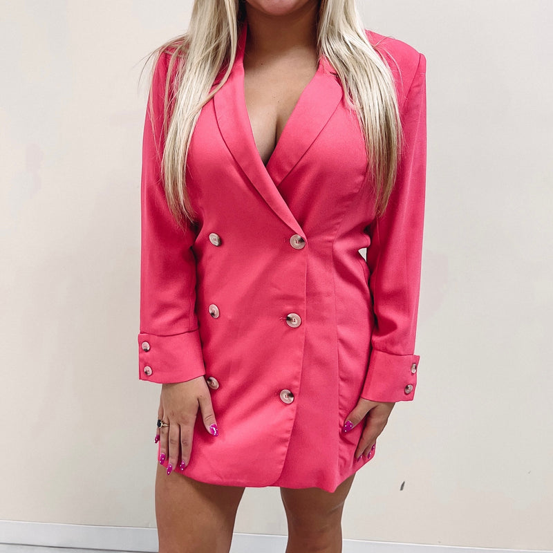 Pink Blazer Dress