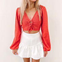 Sallie Orange Top