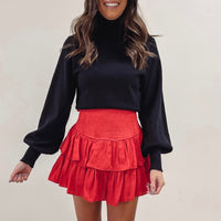 Smocked Skirt - Red