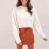 Rust Liquid Leather Skirt