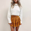 Smocked Skirt - Mustard