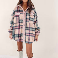 Pink Plaid Shacket