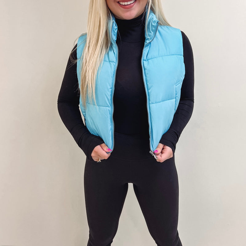 Blue Puffer Vest