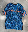 Sparkle Jersey - Blue + Orange