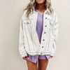 White Studded Denim Jacket