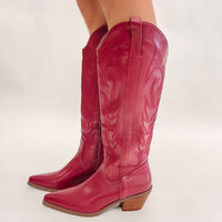 Brooke Burgundy Boots