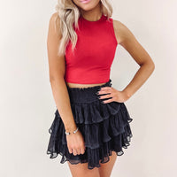 Jaclyn Crop Top - Red