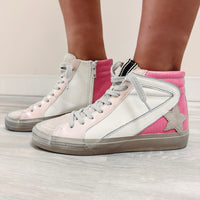 Pink High Top Sneakers