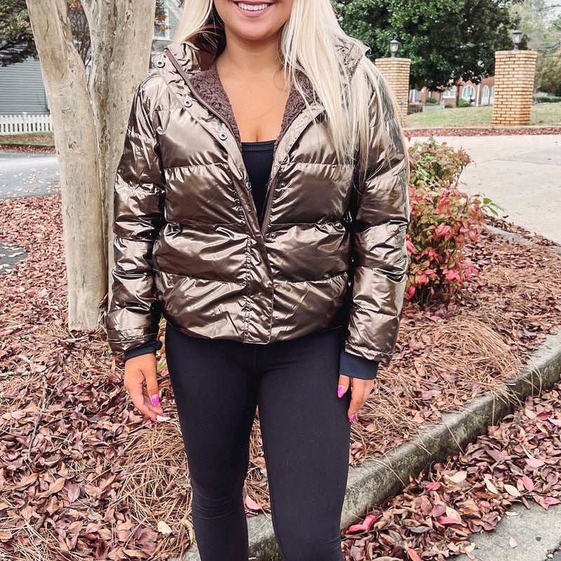 Bronze Puffer Jacket