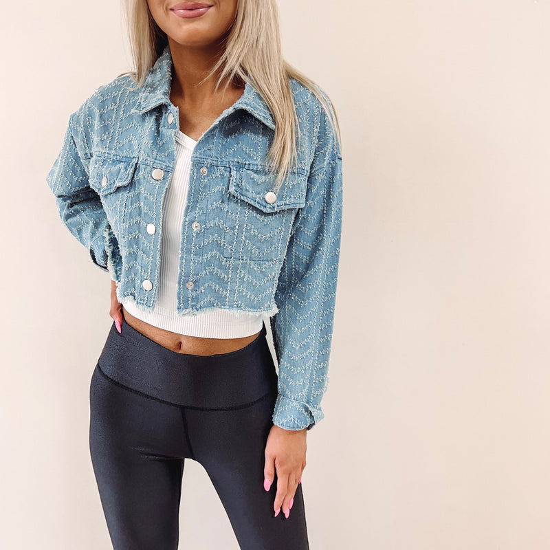 Textured Denim Jacket