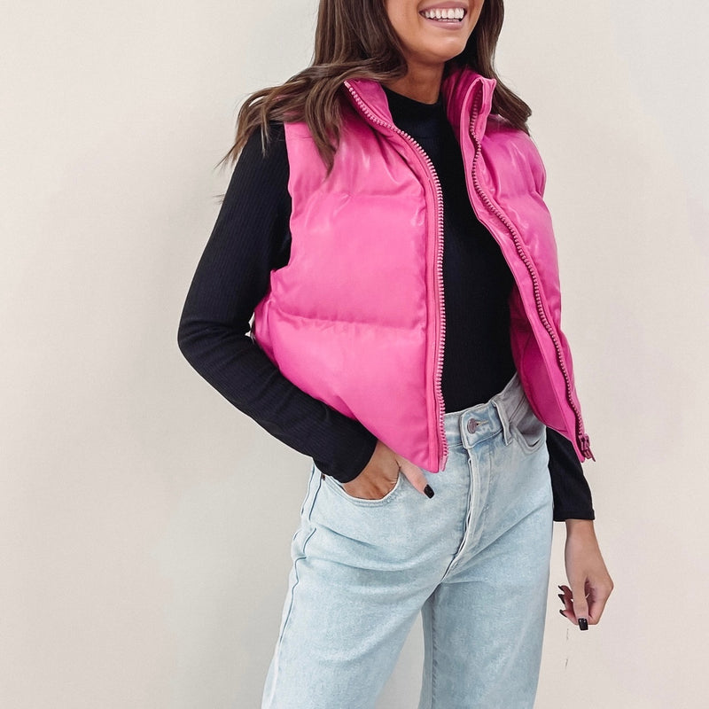 Pink Puffer Vest