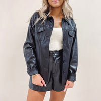 Bonnie Leather Shacket