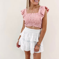 Sammy Smocked Crop Top