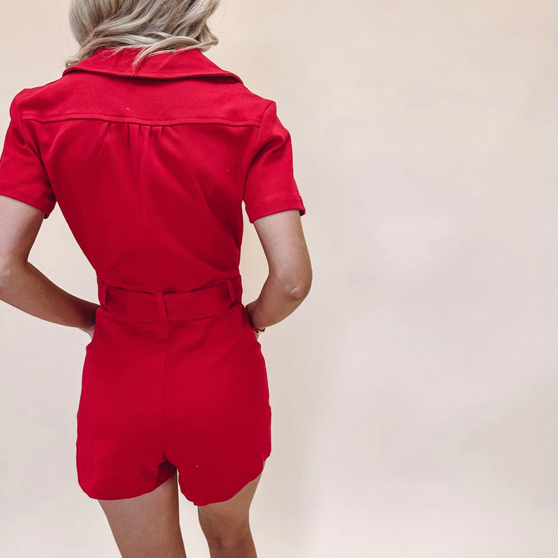 Gabby Romper - Red