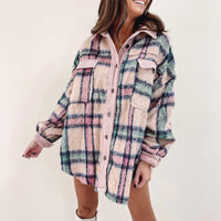 Pink Plaid Shacket