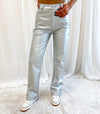 Silver Metallic Pants