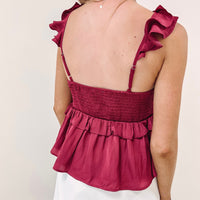 Isabella Top - Burgundy