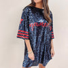 Sparkle Jersey - Navy + Red