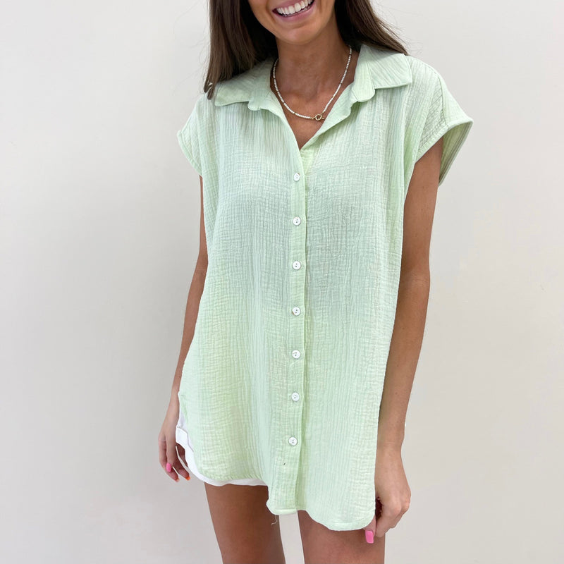 Lime Shirt Cover Up