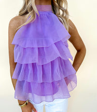 Purple Tulle Top