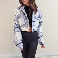 Purple Cropped Flannel