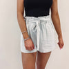 Grey Belted Shorts