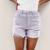 Purple Denim Shorts