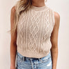 Gloria Sweater Tank - Tan