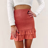 Rylee Smocked Skirt - Burnt Orange