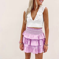 Natasha Ruffle Skirt - Lilac