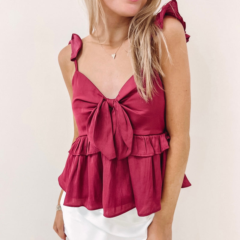 Isabella Top - Burgundy