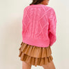 Pink Cable Sweater