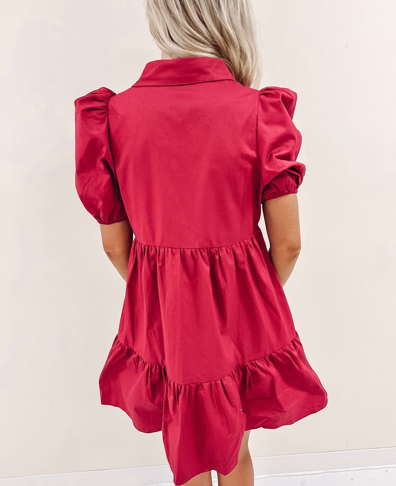 Vance Dress - Burgundy