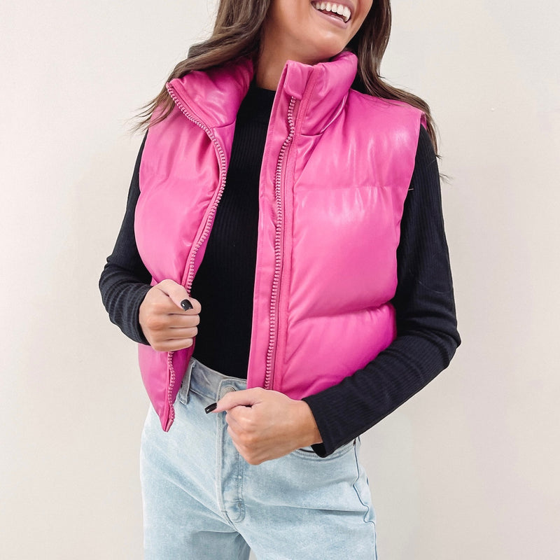 Pink Puffer Vest