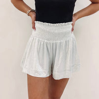 Adair Sparkle Shorts - Silver